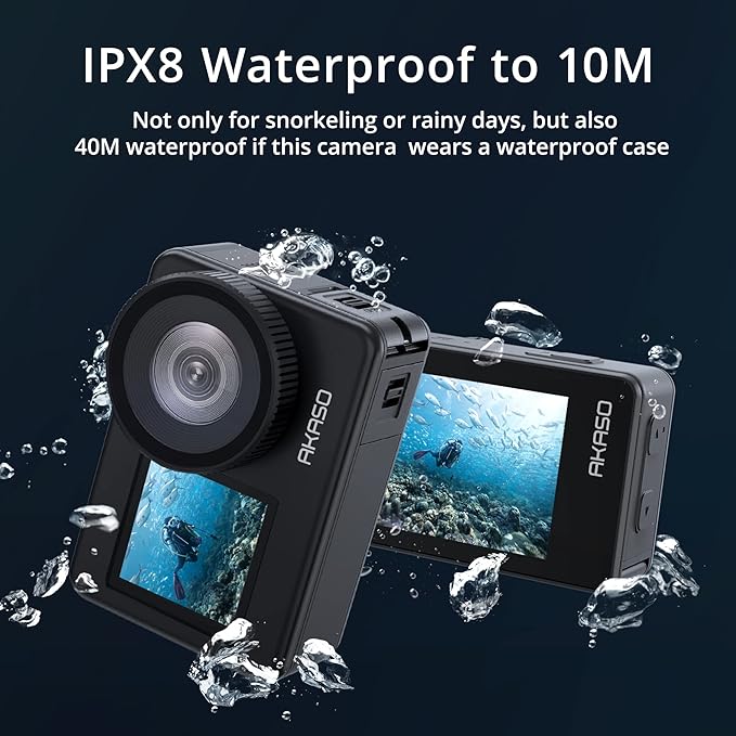 Akaso Brave 7 4K Action Camera Waterproof Body &amp; EIS Stabilization